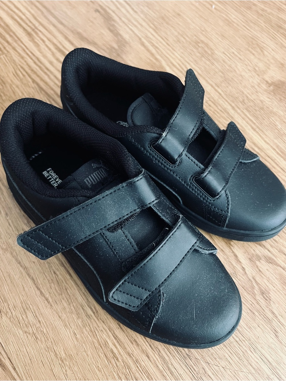 Puma Kids' Black Double-Strap Sneakers - only worn 5 times on stage, like new